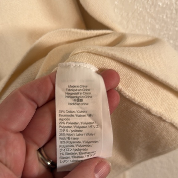 J. Crew White Knit Single Button Blazer Wool Blend Size XXS - Picture 4 of 7